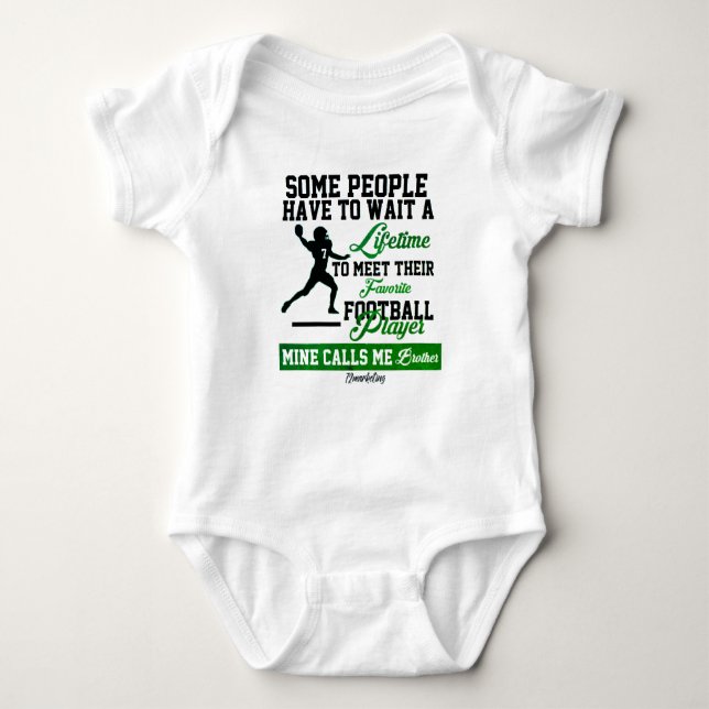 Favourite Football Player Quarterback Brother Baby Baby Bodysuit (Front)