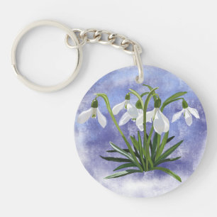 Favourite Grandma Snowdrops floral grandparent gif Key Ring