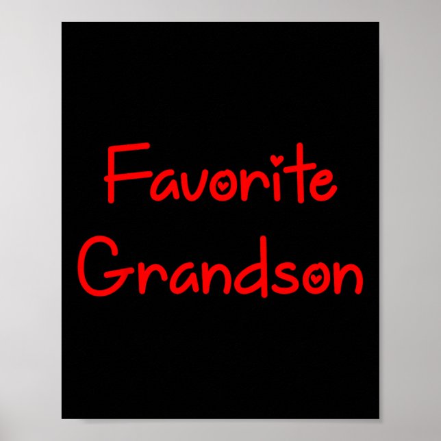 Favourite Grandson Fathers Day  Poster (Front)