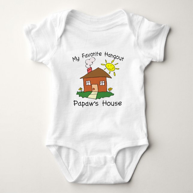 Favourite Hangout Papaw's House Baby Bodysuit (Front)