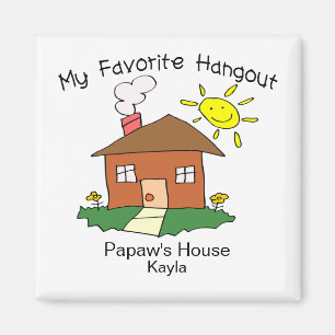 Favourite Hangout Papaw's House Magnet