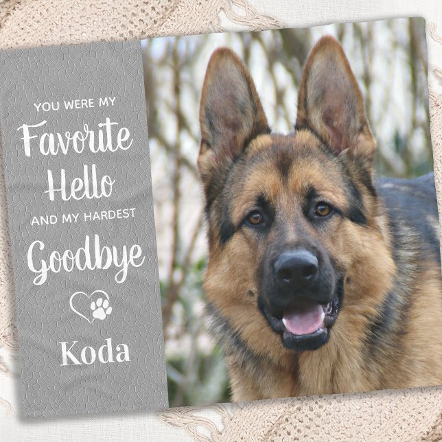 Favourite Hello Custom Photo Dog Loss Pet Memorial Fleece Blanket (Creator Uploaded)