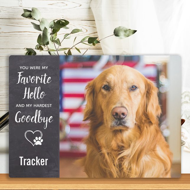 Favourite Hello Hardest Goodbye Pet Dog Memorial Plaque (Creator Uploaded)