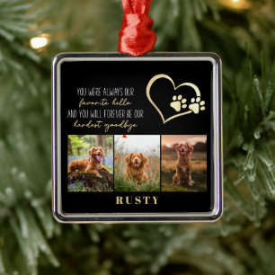 Favourite Hello Hardest Goodbye Pet Memorial  Metal Ornament