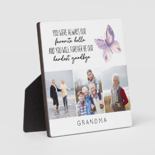 Favourite Hello Hardest Goodbye Photo Memories Plaque