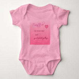 "Favourite Hello" Valentine Infant Jersey Sleeper Baby Bodysuit