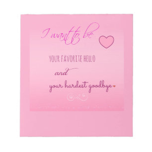 "Favourite Hello" Valentine Notepad