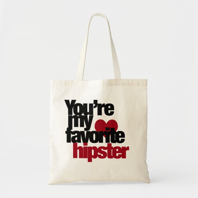 Favourite Hipster Tote Bag (Front)