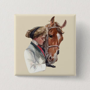 Favourite Horse 15 Cm Square Badge