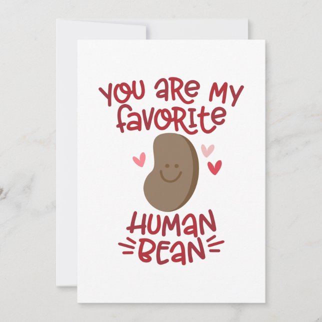 Favourite Human Bean Invitation (Front)