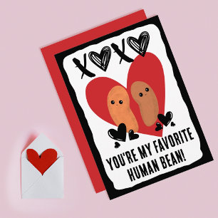 Favourite Human Being Bean Xoxo Valentine's Day Holiday Card