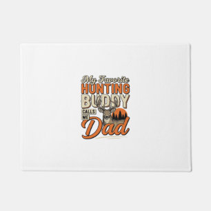 Favourite Hunting Buddy Calls Me Dad Vintage Deer Doormat