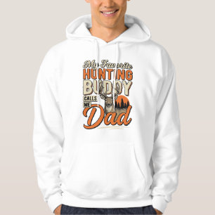 Favourite Hunting Buddy Calls Me Dad Vintage Deer  Hoodie