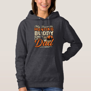 Favourite Hunting Buddy Calls Me Dad Vintage Deer  Hoodie