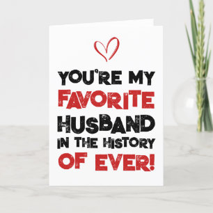 Favourite Husband Sarcastic Funny Love Card