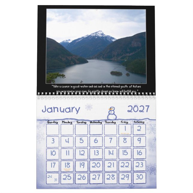 Favourite John Muir Quotations Calendar (Jan 2027)