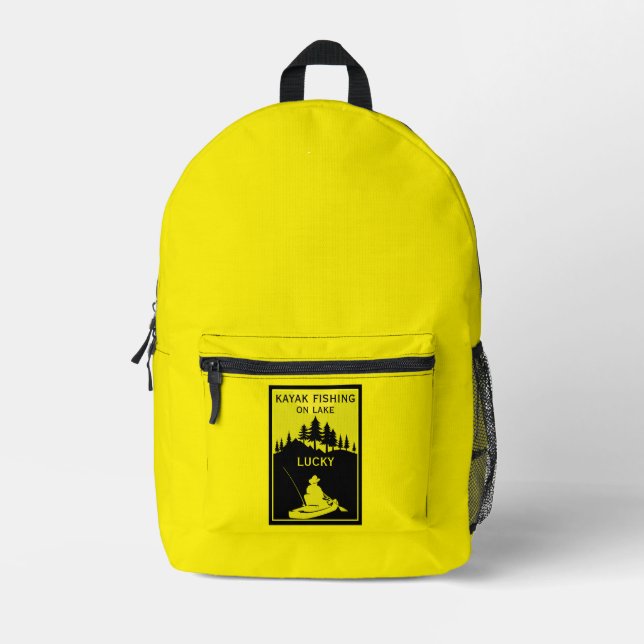  Favourite Kayak Lake And River Fishing Printed Backpack (Front)