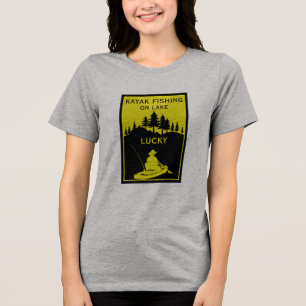 Favourite Kayak Lake And River Fishing Tri-Blend Shirt