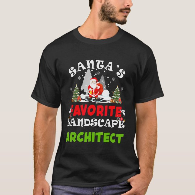 Favourite Landscape Architect Funny Christmas T-Shirt (Front)