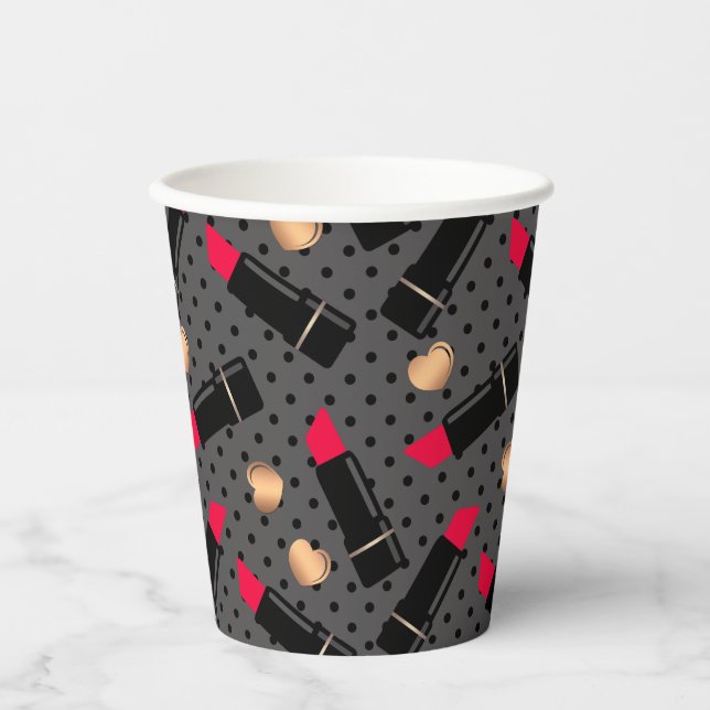 Favourite lipstick throw pillow paper cups (Front)