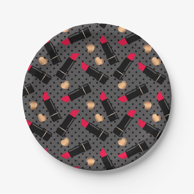 Favourite lipstick throw pillow paper plate (Front)
