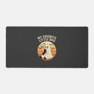 Favourite Little Boo Halloween Ghost Baby Retro Su Desk Mat