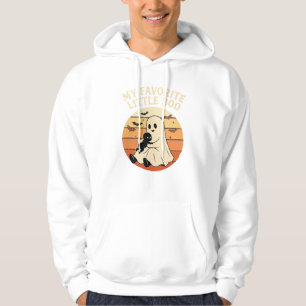 Favourite Little Boo Halloween Ghost Baby Retro Su Hoodie