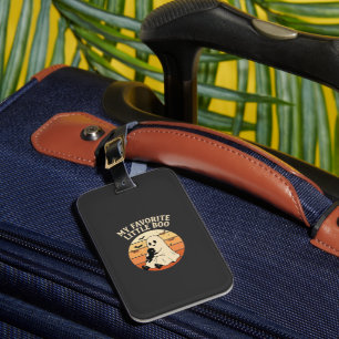 Favourite Little Boo Halloween Ghost Baby Retro Su Luggage Tag