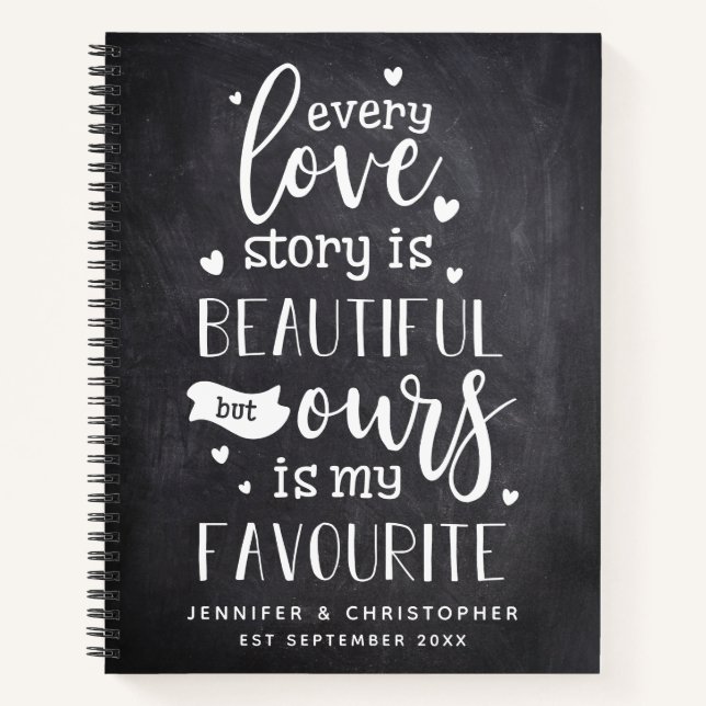 Favourite Love Story Couple's Scrapbook Notebook (Front)