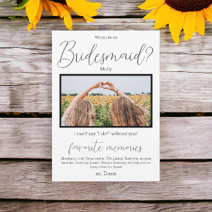 Favourite Memories Bridesmaid Proposal Photo Invitation