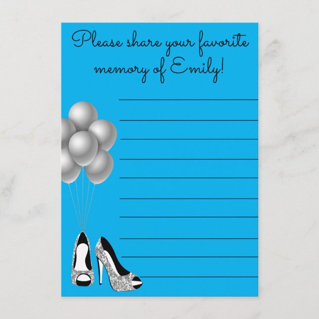Favourite Memory for Birthday Celebration  Enclosu Enclosure Card (Front)