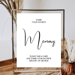 Favourite Memory Memorial Keepsake Funeral Modern Poster