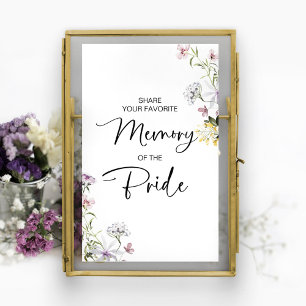 Favourite Memory Of The Bride Bridal Shower Sign