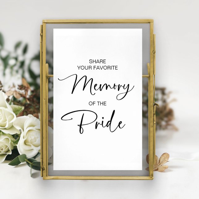 Favourite Memory Of The Bride Sign Minimalist (Creator Uploaded)