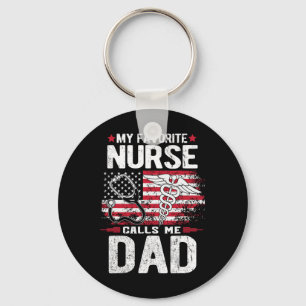 Favourite Nurse Calls Me Dad Fathers Day Key Ring