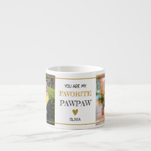 Favourite PawPaw Grandpa 2 Photo Personalised Espresso Cup