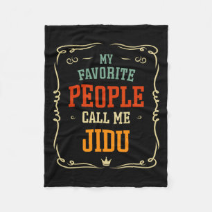 Favourite People Call Me Jidu Father's Day Fleece Blanket