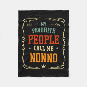 Favourite People Call Me Nonno Father's Day Fleece Blanket