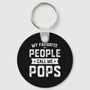 Favourite People Call Me Pops Funny Fathers Day Key Ring