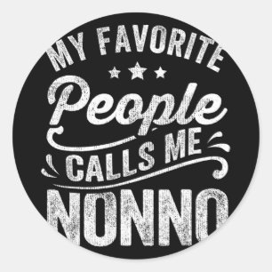 Favourite People Calls Me Nonno Mother's Day Gift Classic Round Sticker