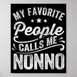 Favourite People Calls Me Nonno Mother's Day Gift Poster
