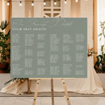 Favourite People Wedding Alphabetic Seating Chart
