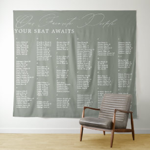 Favourite People Wedding Alphabetic Seating Chart  Tapestry