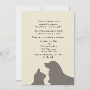 Favourite Pets Veterinary School Graduation Invitation