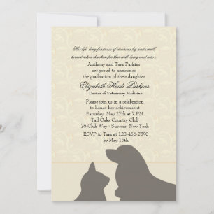 Favourite Pets Veterinary School Graduation Invite