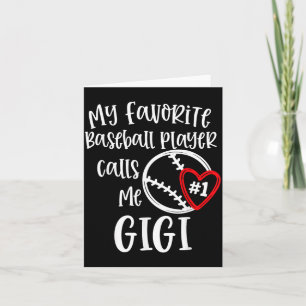 Favourite Player Calls Gigi Baseball Nana Grandma Card