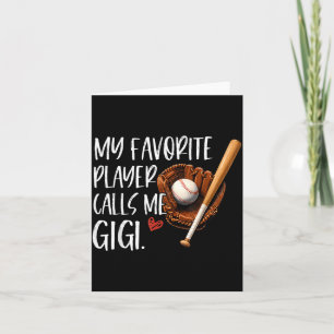 Favourite Player Calls Gigi Baseball Nana Grandma Card