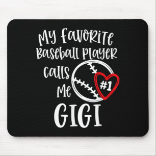 Favourite Player Calls Gigi Baseball Nana Grandma Mouse Pad