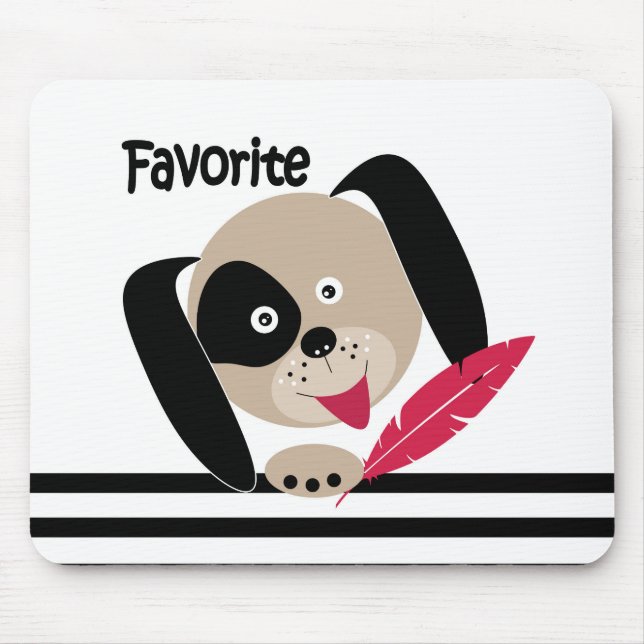 Favourite puppy mouse pad (Front)