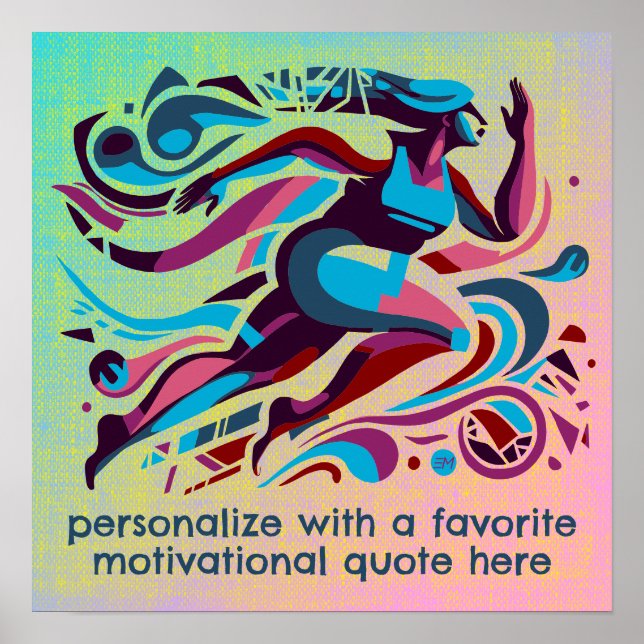 Favourite Quote Motivational Running Poster (Front)